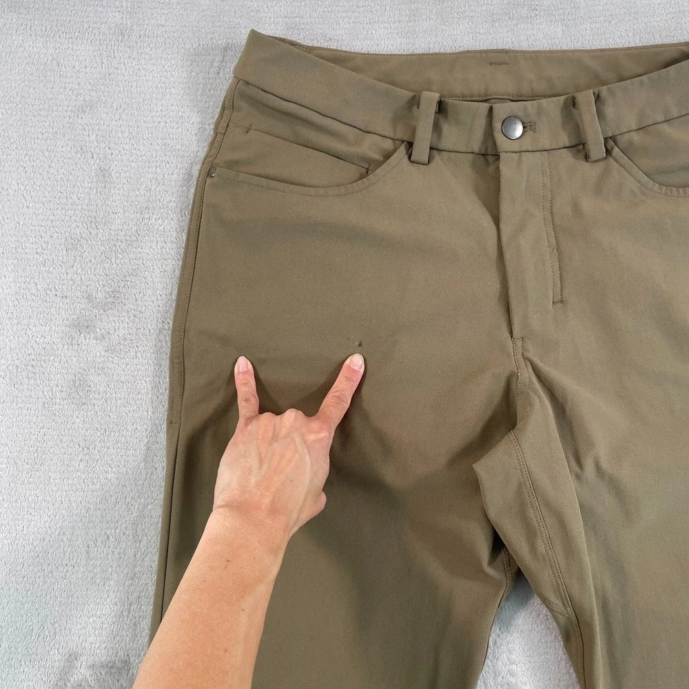 Lululemon ABC Classic Pants Men 30x31 Artifact Warpstreme Stretch Wicking Casual
